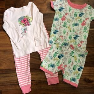 Fairy Garden 4 Piece Pajama Set 2T